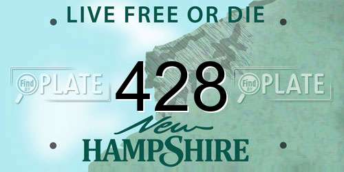 428 New Hampshire License Plate