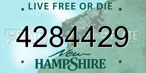 4284429 New Hampshire License Plate