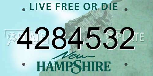 4284532 New Hampshire License Plate