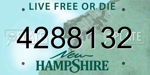 4288132 New Hampshire License Plate