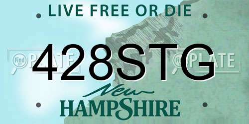 428STG New Hampshire License Plate