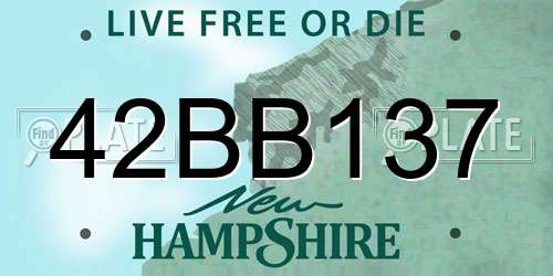 42BB137 New Hampshire License Plate