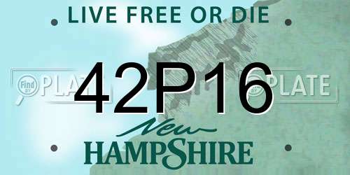 42P16 New Hampshire License Plate