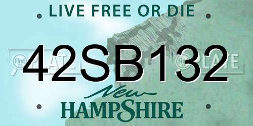 42SB132 New Hampshire License Plate