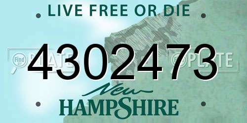 4302473 New Hampshire License Plate