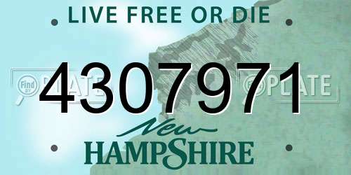 4307971 New Hampshire License Plate