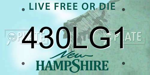 430LG1 New Hampshire License Plate