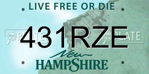 431RZE New Hampshire License Plate