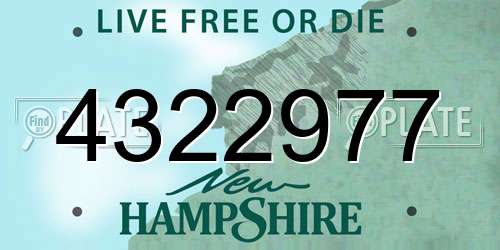 4322977 New Hampshire License Plate