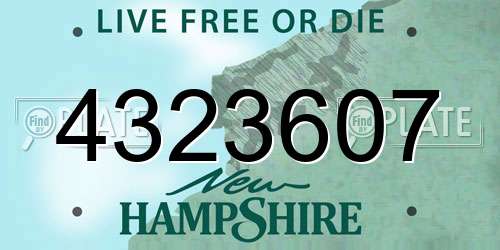 4323607 New Hampshire License Plate