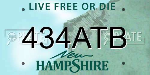 434ATB New Hampshire License Plate
