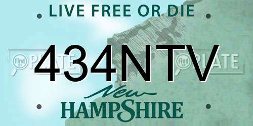 434NTV New Hampshire License Plate