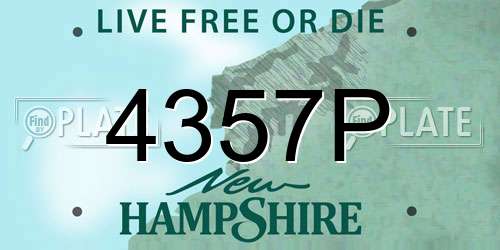 4357P New Hampshire License Plate