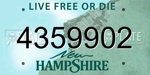 4359902 New Hampshire License Plate
