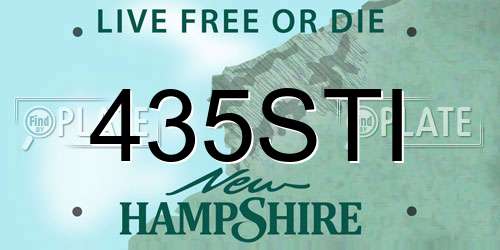 435STI New Hampshire License Plate