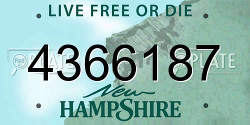 4366187 New Hampshire License Plate
