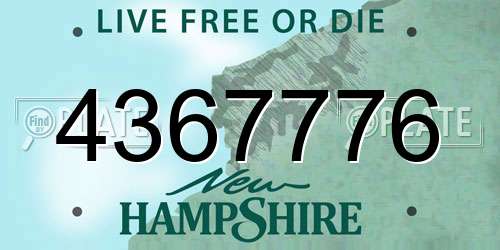 4367776 New Hampshire License Plate