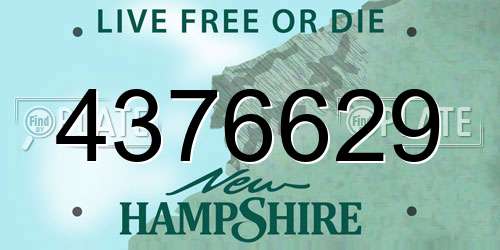 4376629 New Hampshire License Plate