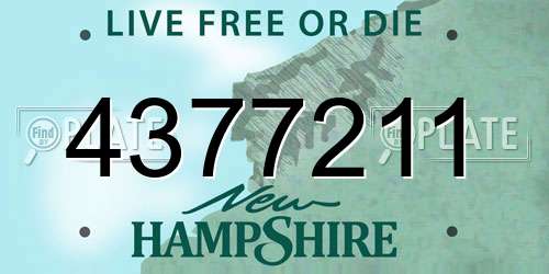 4377211 New Hampshire License Plate