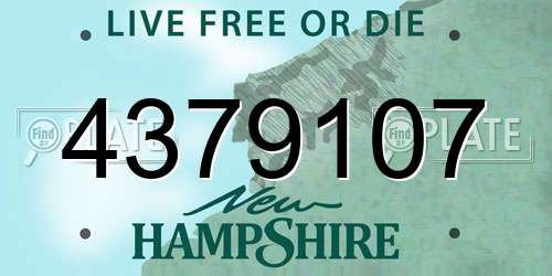 4379107 New Hampshire License Plate