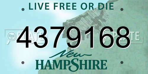 4379168 New Hampshire License Plate