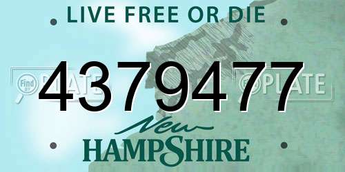 4379477 New Hampshire License Plate