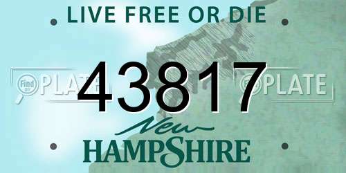 43817 New Hampshire License Plate