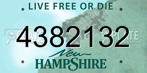 4382132 New Hampshire License Plate