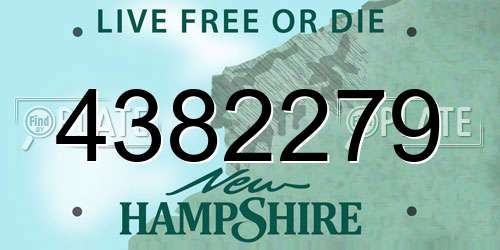 4382279 New Hampshire License Plate
