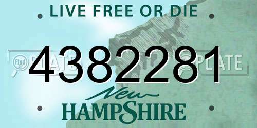 4382281 New Hampshire License Plate