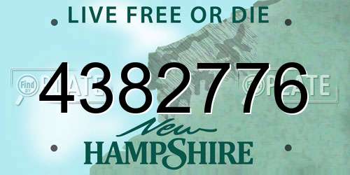 4382776 New Hampshire License Plate