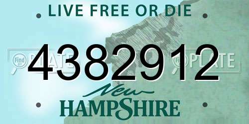 4382912 New Hampshire License Plate