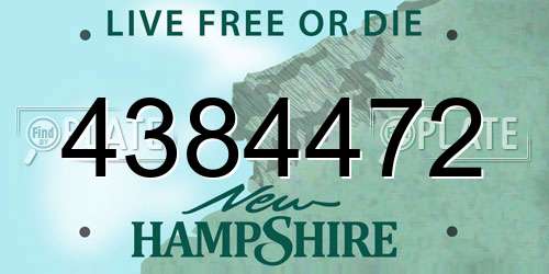 4384472 New Hampshire License Plate