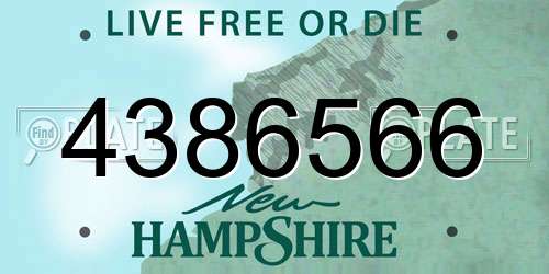 4386566 New Hampshire License Plate