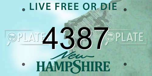 4387 New Hampshire License Plate
