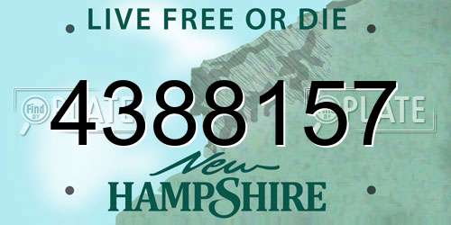 4388157 New Hampshire License Plate