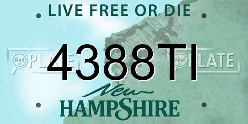 4388TI New Hampshire License Plate