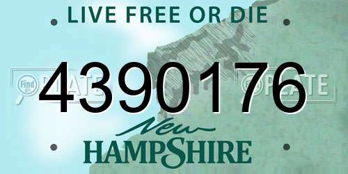 4390176 New Hampshire License Plate