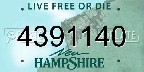 4391140 New Hampshire License Plate