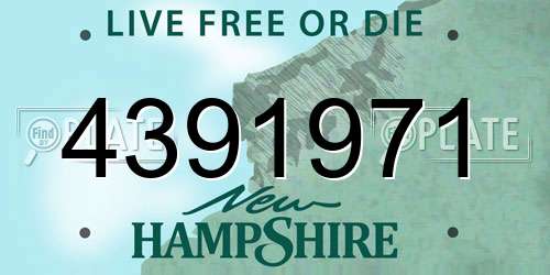 4391971 New Hampshire License Plate