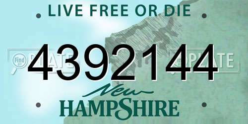 4392144 New Hampshire License Plate