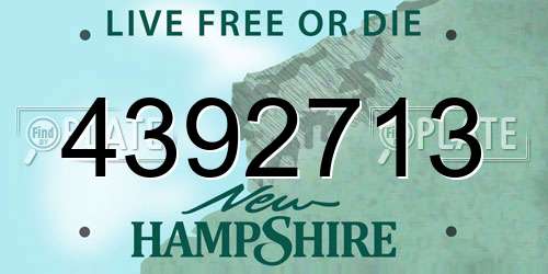 4392713 New Hampshire License Plate