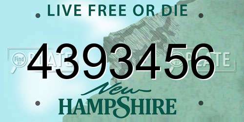 4393456 New Hampshire License Plate