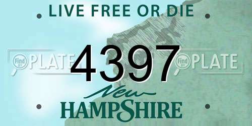 4397 New Hampshire License Plate