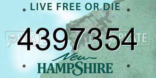 4397354 New Hampshire License Plate