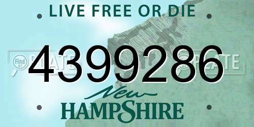 4399286 New Hampshire License Plate