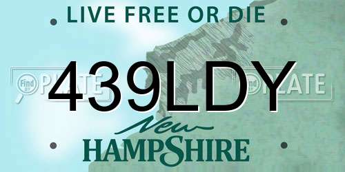 439LDY New Hampshire License Plate