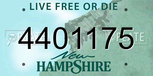 4401175 New Hampshire License Plate