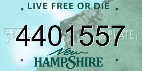 4401557 New Hampshire License Plate