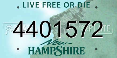 4401572 New Hampshire License Plate